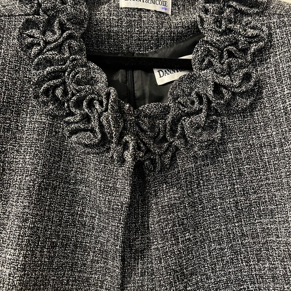 Vintage Women's Danny & Nicole 2-pc Gray 3/4 Sleeve Jacket Dress-Size 14 - Picture 5 of 7